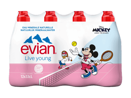 Evian Mineralwasser mit Sportcap